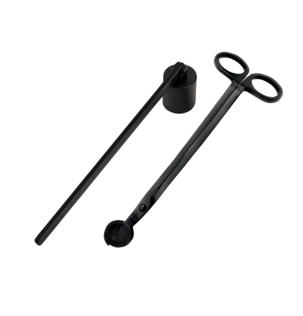 Matte Black Wick Trimmer And Snuffer Set