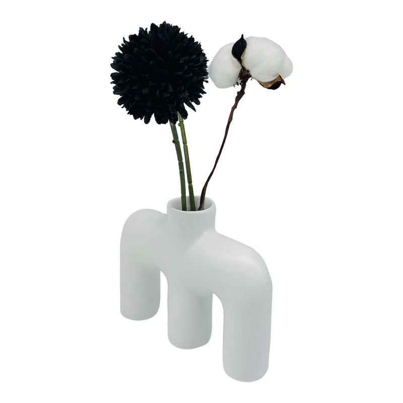 White creative letter vase